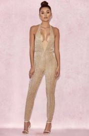 House of CB Gold Tabby Jumpsuit at eBay